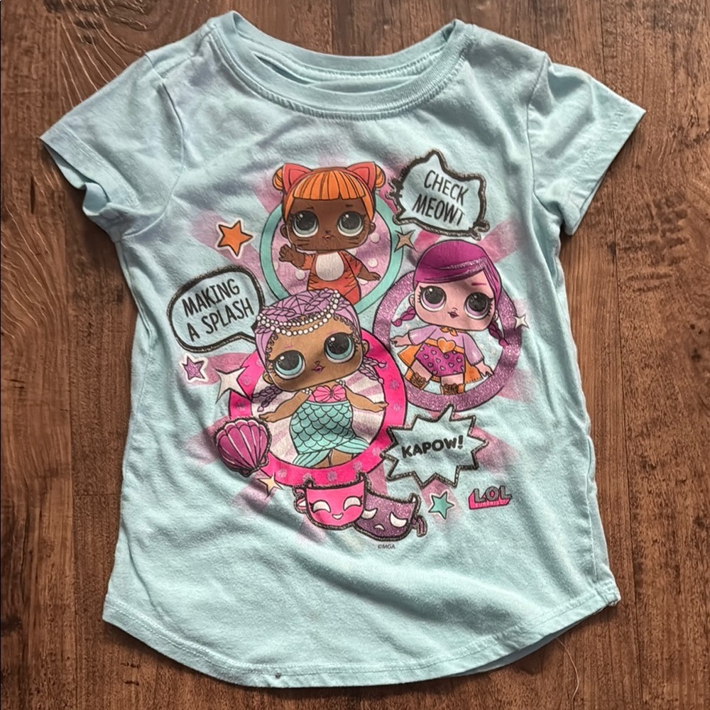L.O.L. Surprise! Kids Light Blue Graphic T-Shirt